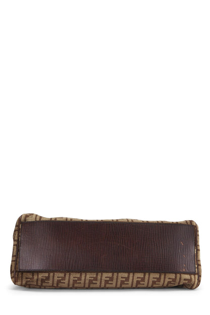 Fendi,  Brown Zucca Velour Bag Du Jour Medium, Brown