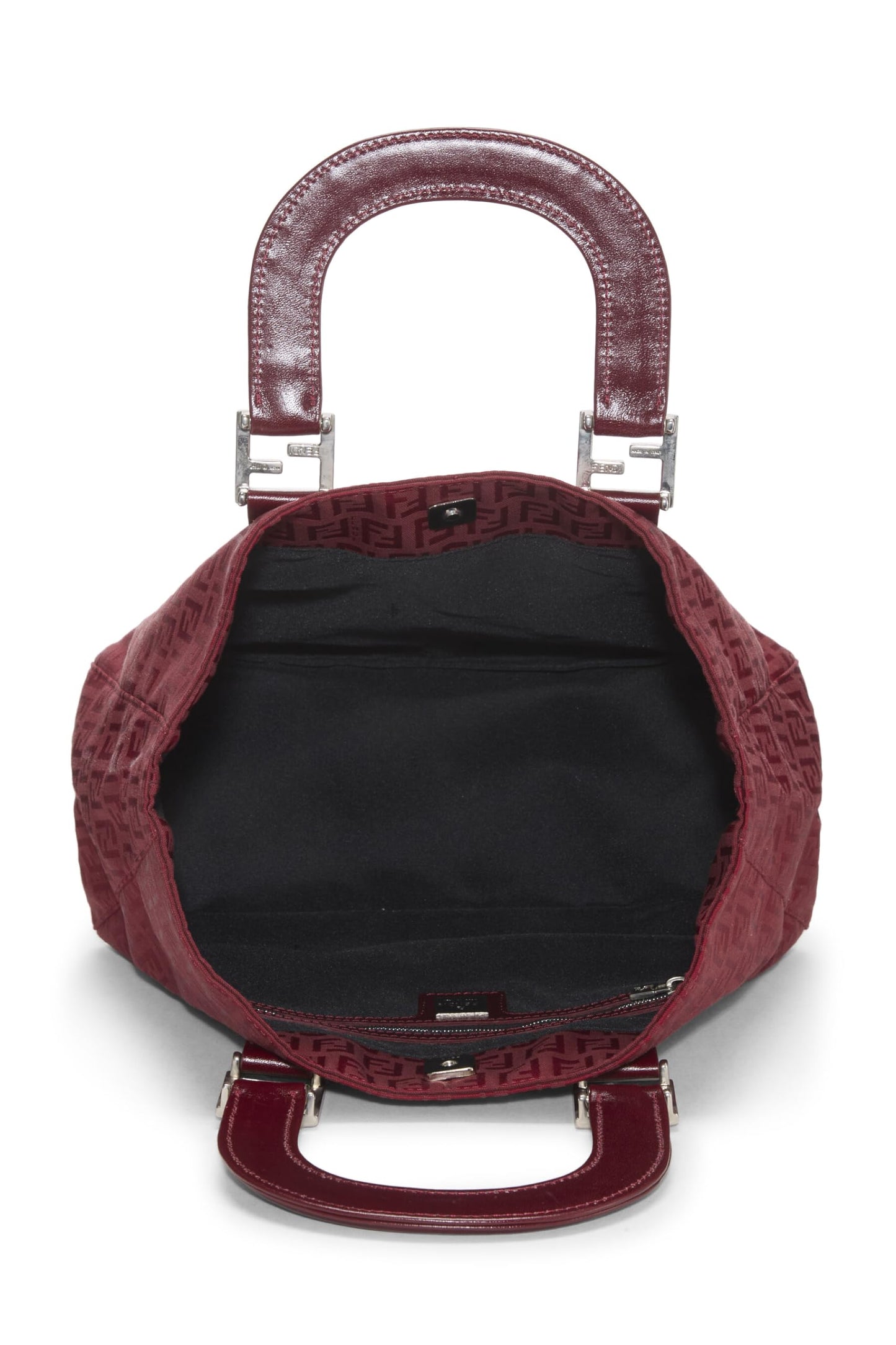 Fendi,  Red Zucchino Canvas Handbag Small, Red
