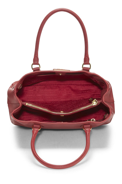 Prada,  Red Saffiano Executive Tote Small, Red