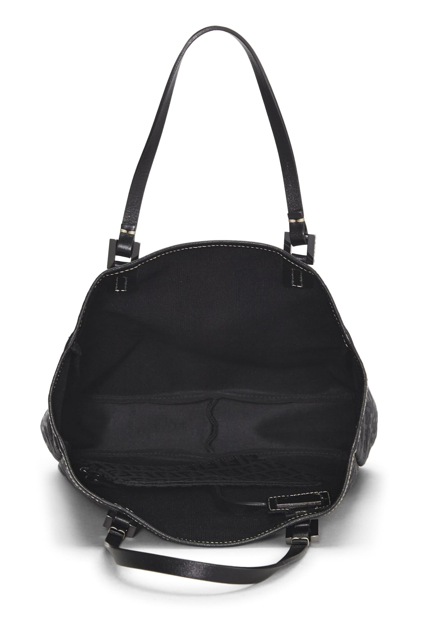 Fendi,  Black Zucchino Canvas Tote Small, Black