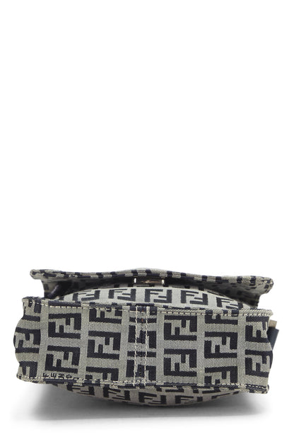 Fendi,  Navy Zucchino Canvas Messenger Bag, Navy