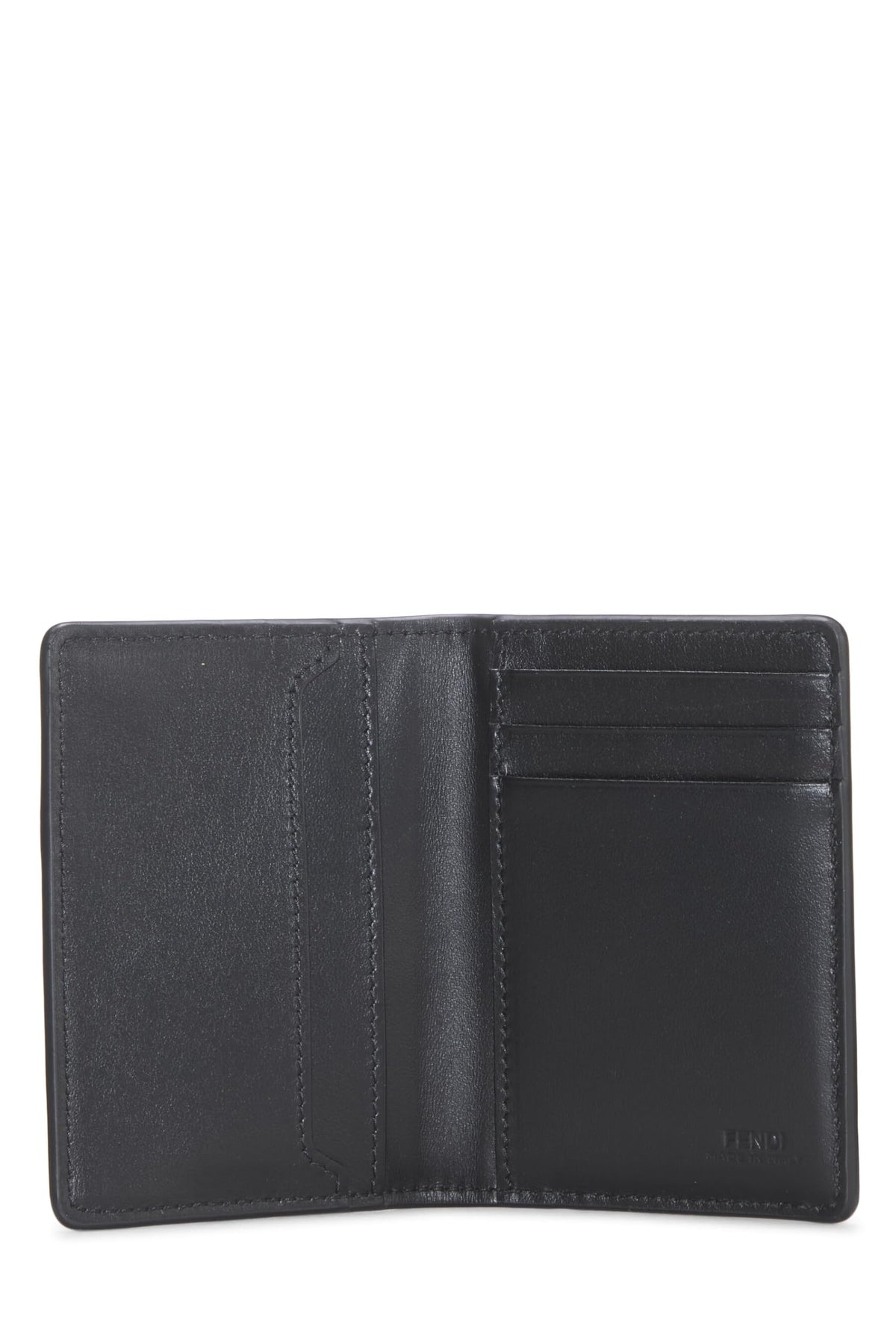 Fendi,  Black Zucca Coated Canvas Card Case, Black