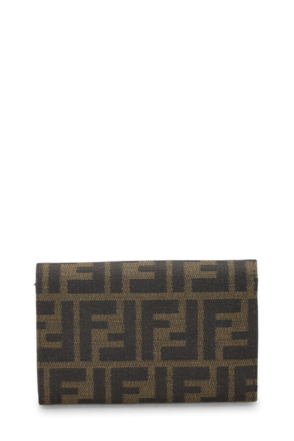 Fendi,  Brown Zucca Canvas Compact Wallet, Brown