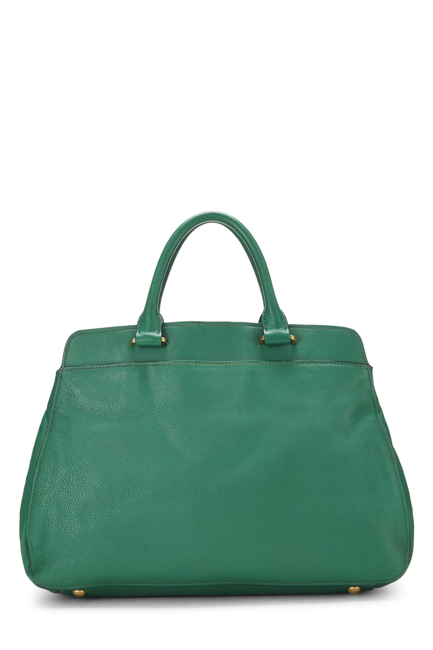 Prada,  Green Vitello Daino Convertible Handbag, Green