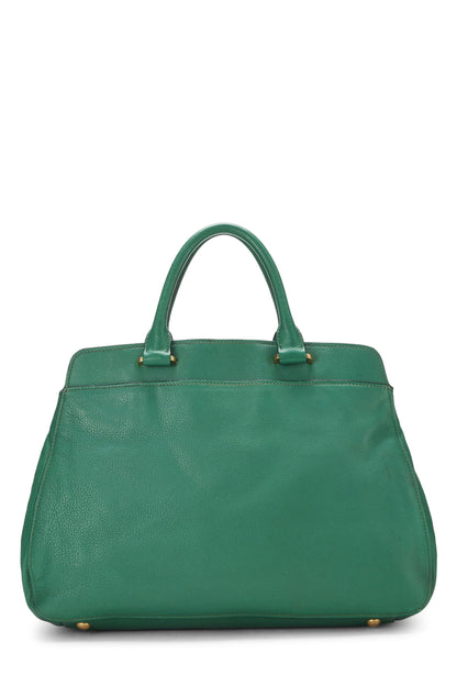 Prada,  Green Vitello Daino Convertible Handbag, Green
