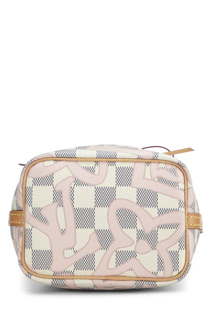 Louis Vuitton,  Pink Summer Spirit Damier Azur Tahitienne Noé Nano, White
