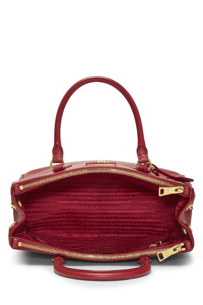 Prada,  Red Saffiano Executive Tote Small, Red