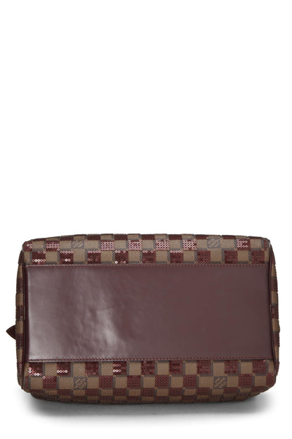 Louis Vuitton,  Red Damier Paillettes Speedy 30, Red