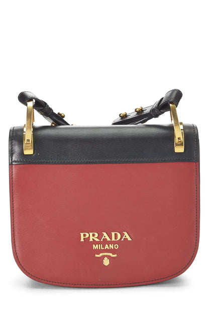 Prada,  Red Calfskin Pionniere Shoulder Bag, Red