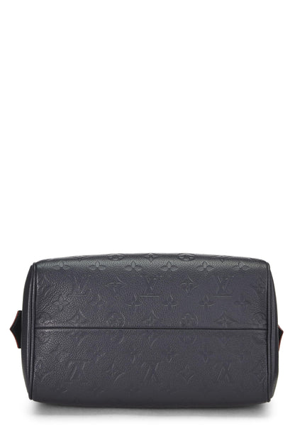 Louis Vuitton,  Bleu Infini Monogram Empreinte Speedy Bandouliere 25, Navy