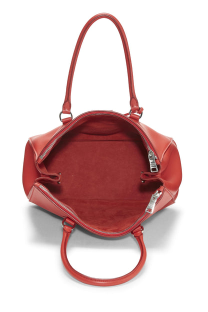 Prada,  Red Calfskin Shopping Bag Medium, Red
