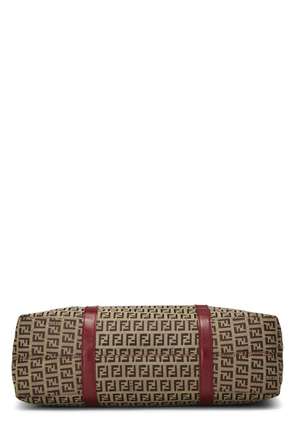 Fendi,  Red Zucchino Canvas Tote, Red