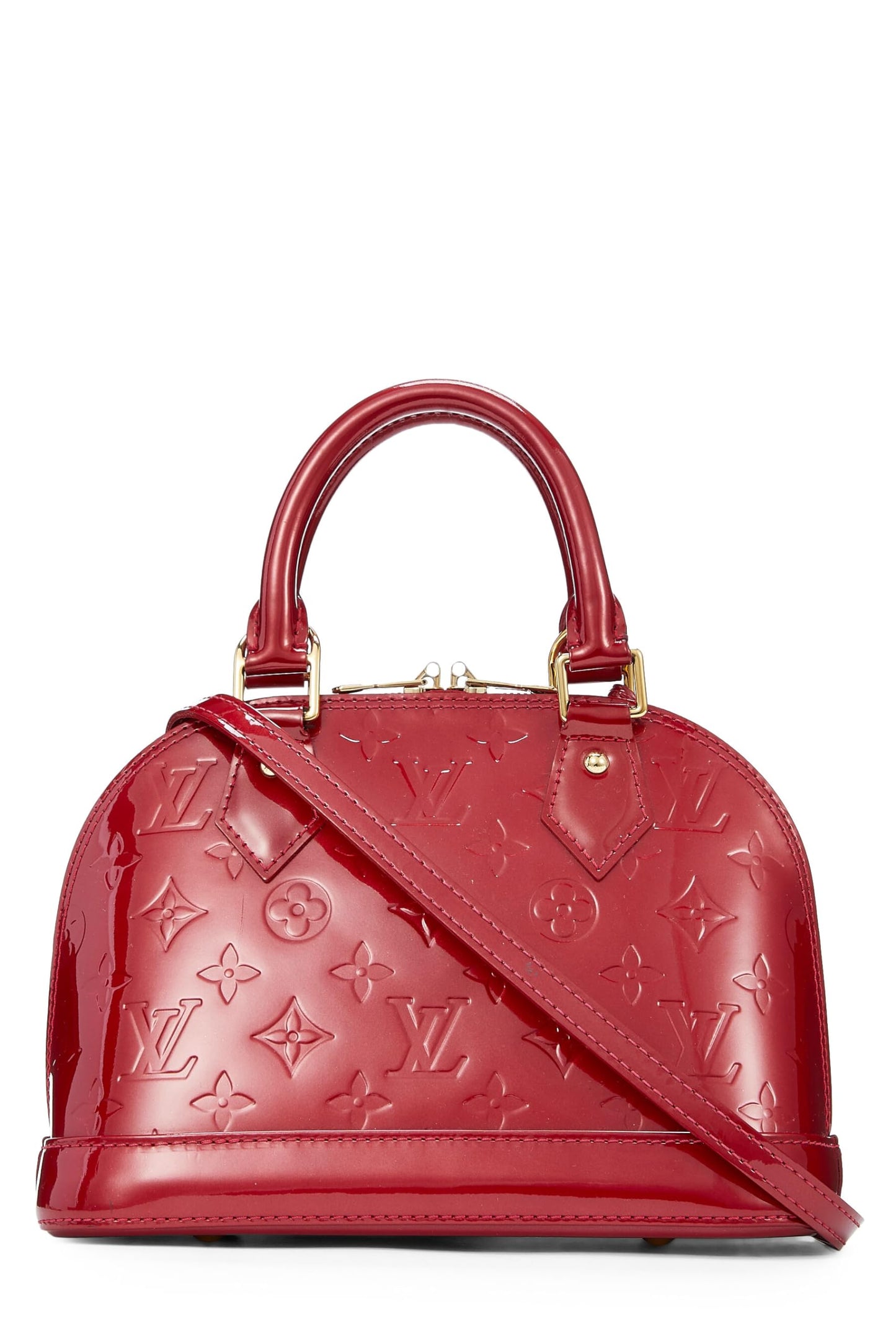 Louis Vuitton,  Cerise Monogram Vernis Alma BB, Red