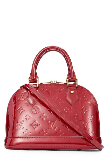 Louis Vuitton,  Cerise Monogram Vernis Alma BB, Red