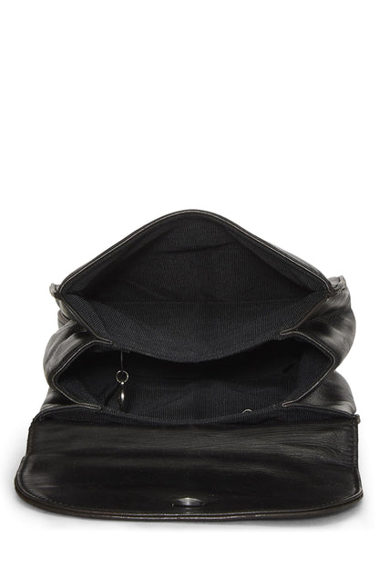 Chanel,  Black Lambskin 'CC' Backpack, Black
