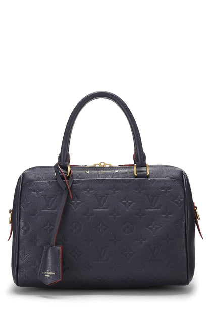 Louis Vuitton,  Navy Monogram Empreinte Speedy Bandouliere 25, Navy