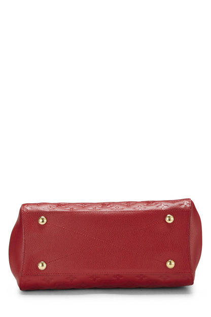Louis Vuitton,  Red Monogram Empreinte Montaigne MM, Red