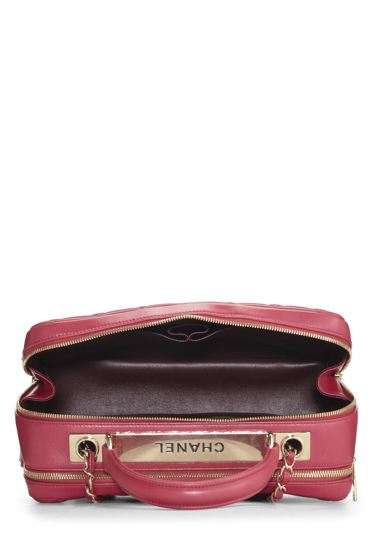Chanel,  Pink Quilted Lambskin Trendy 'CC' Bowling Bag Large, Pink