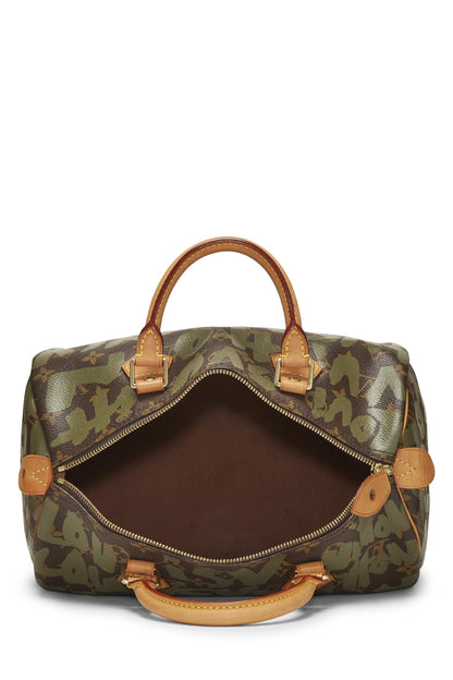 Louis Vuitton,  Stephen Sprouse x Louis Vuitton Monogram Green Graffiti Speedy 30, Green