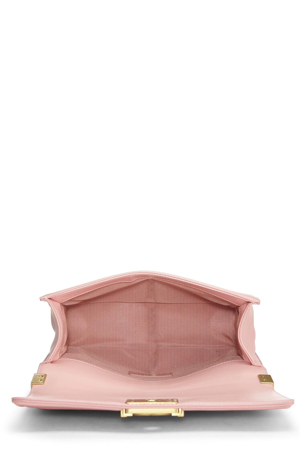 Chanel,  Pink & White Woven Chevron Boy Bag Medium, Pink