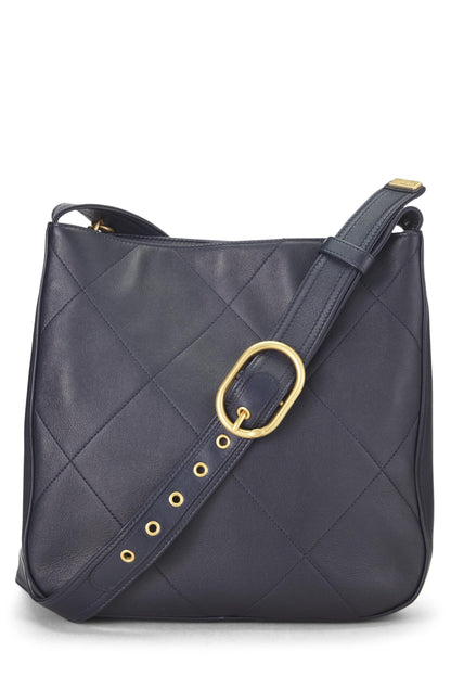Chanel,  Navy Calfskin Stitched Easy Mood Hobo, Navy