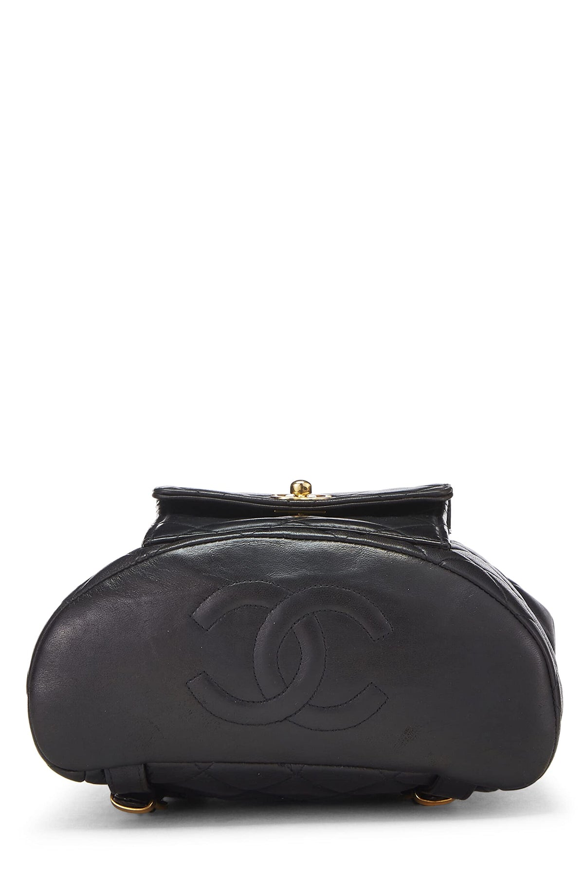 Chanel,  Black Quilted Lambskin 'CC' Classic Backpack Small, Black