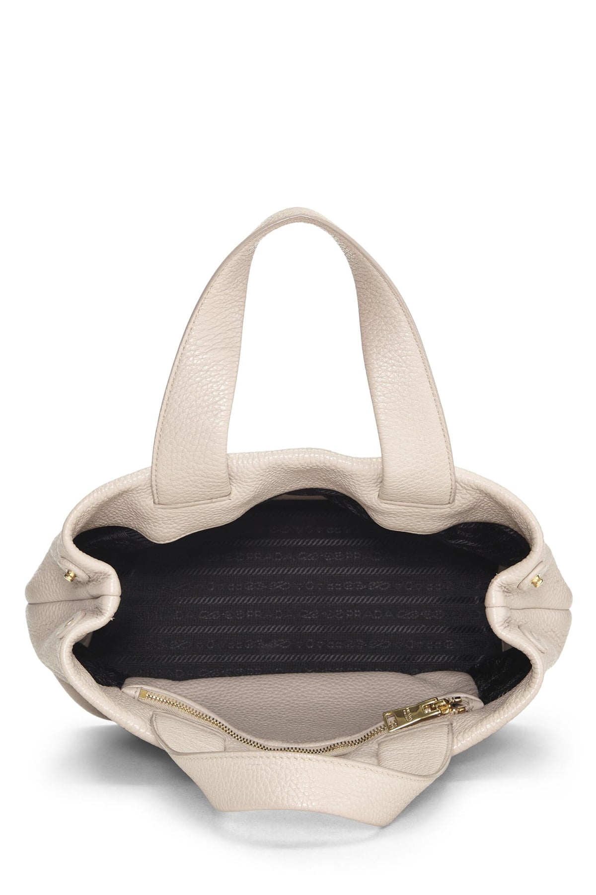 Prada,  Pink Vitello Daino Perforated Logo Handbag, Pink
