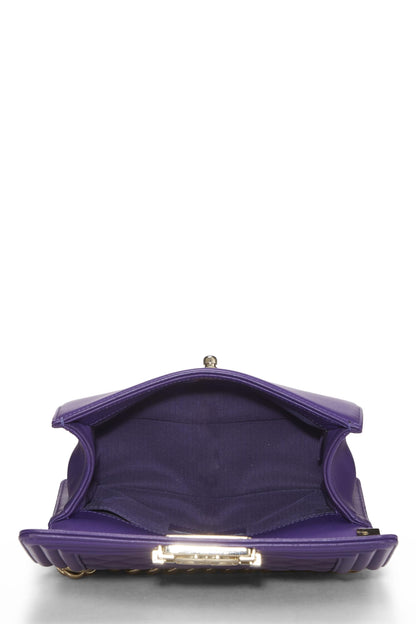 Chanel,  Purple Chevron Lambskin Boy Bag Small, Purple