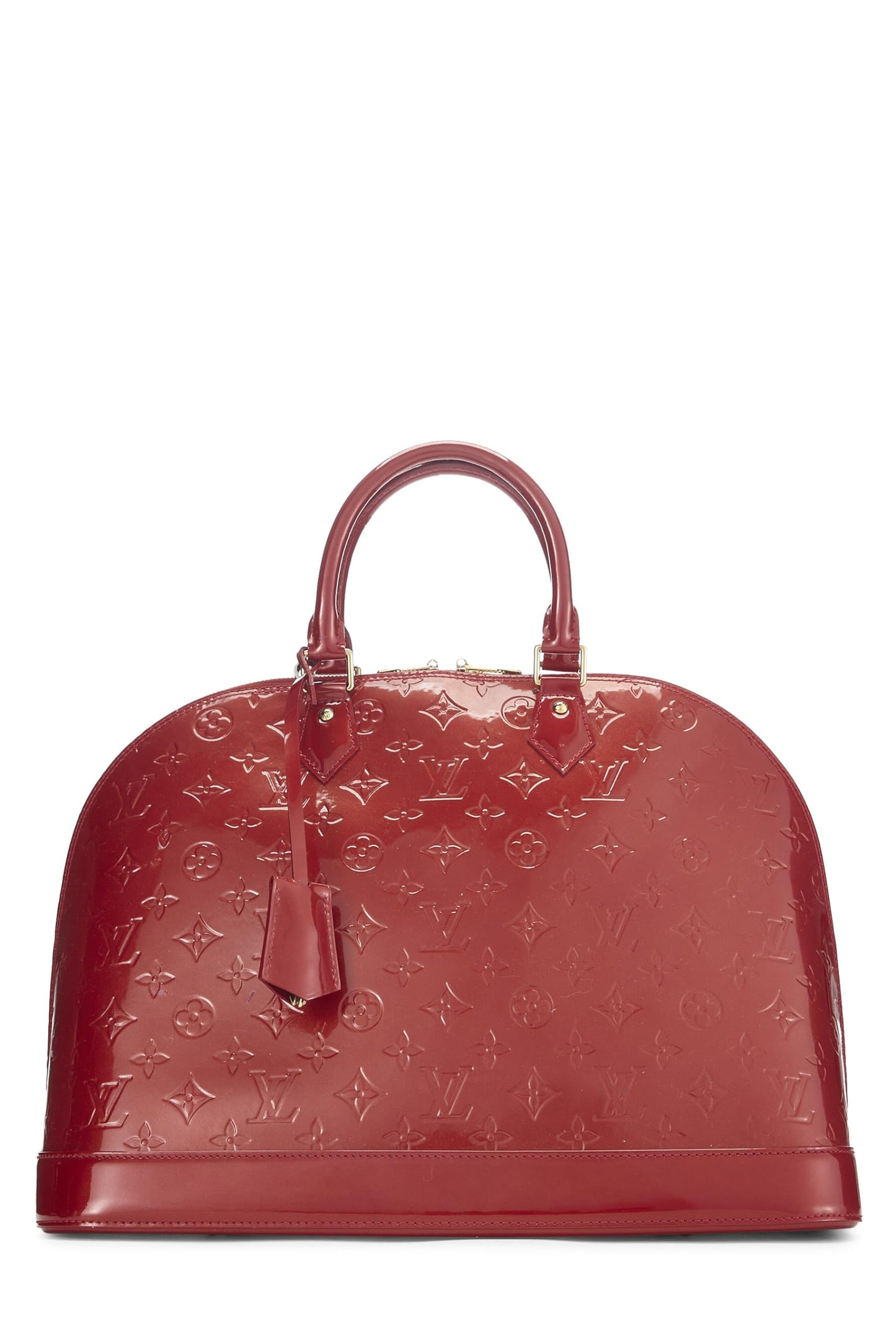 Louis Vuitton,  Cerise Monogram Vernis Alma MM NM, Red