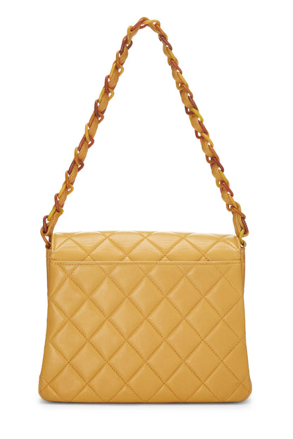 Chanel,  Orange Quilted Lambskin Envelope Flap Shoulder Bag, Orange