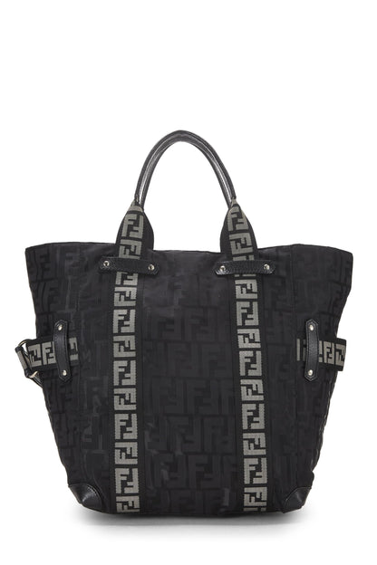 Fendi,  Black Zucca Nylon Tote, Black
