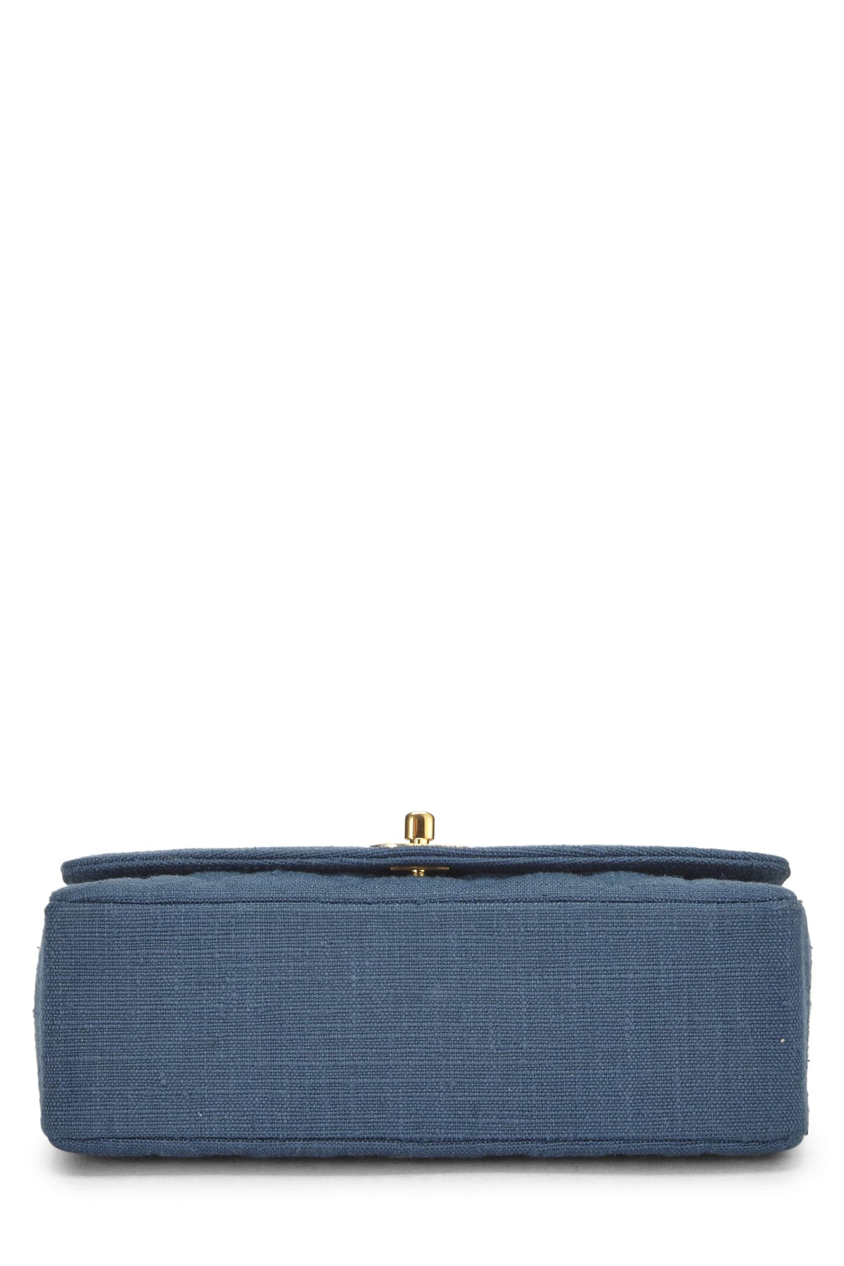 Chanel,  Blue Quilted Linen Classic Double Flap Small, Blue