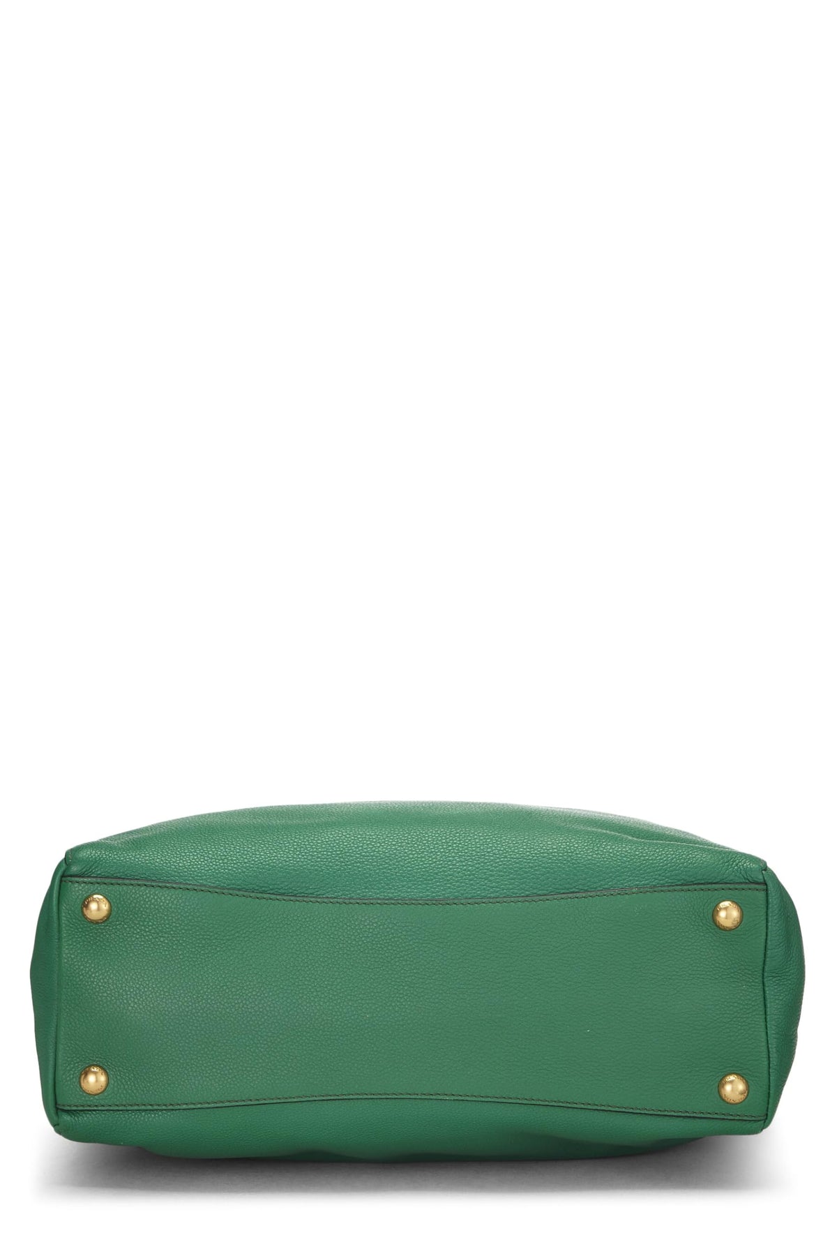 Prada,  Green Vitello Grain Tote, Green