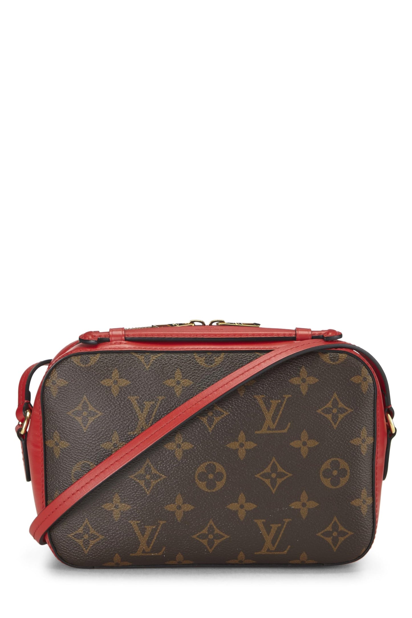 Louis Vuitton,  Red Monogram Canvas Saintonge, Red