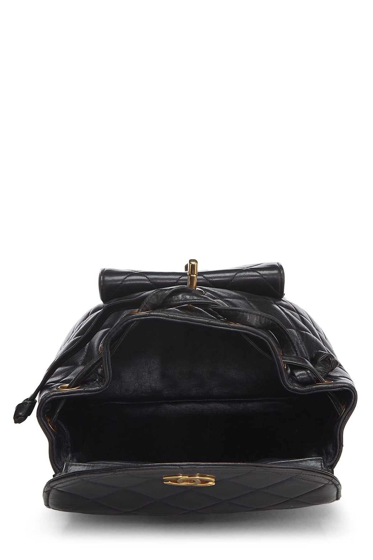 Chanel,  Black Quilted Lambskin 'CC' Classic Backpack Small, Black