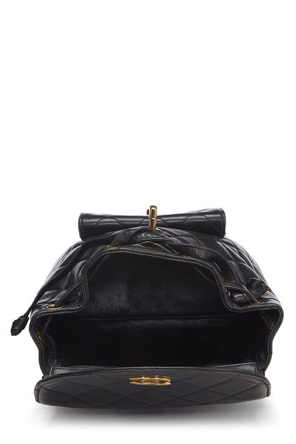 Chanel,  Black Quilted Lambskin 'CC' Classic Backpack Small, Black