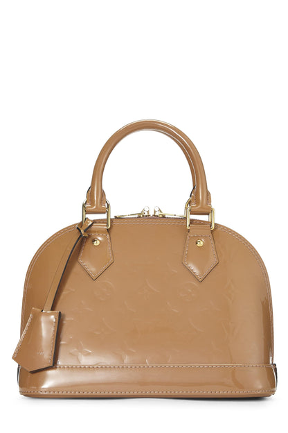 Louis Vuitton,  Noisette Monogram Vernis Alma BB, Beige