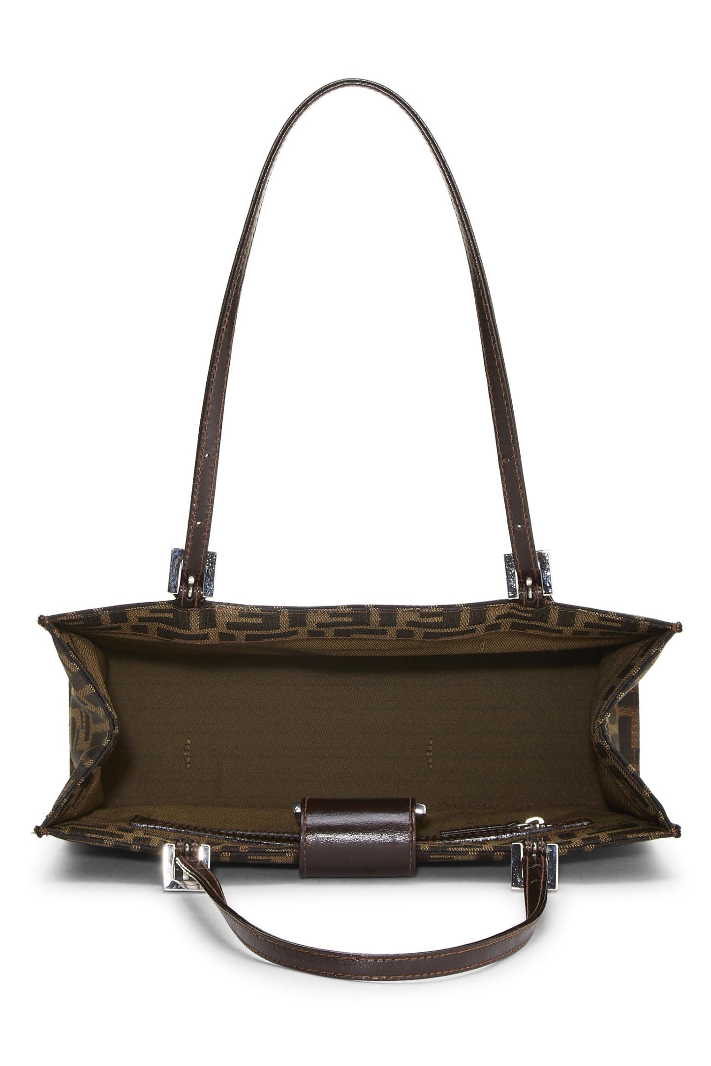 Fendi,  Brown Zucca Canvas Shopping Tote Small, Brown