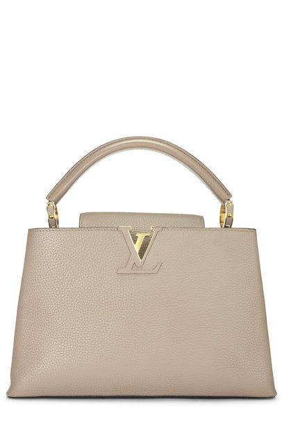 Louis Vuitton,  Grey Taurillon Capucines GM, Grey