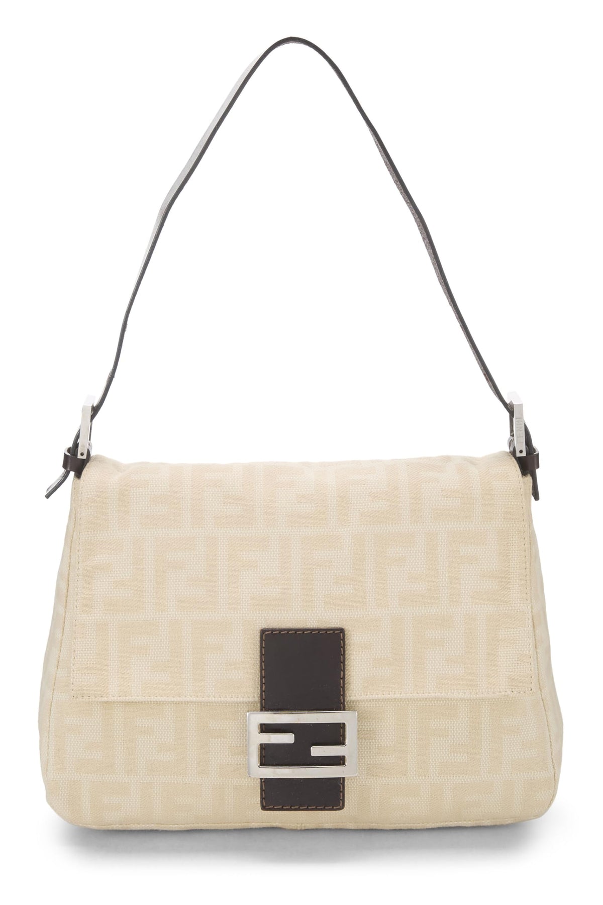 Fendi,  Beige Zucca Canvas Mama, Beige