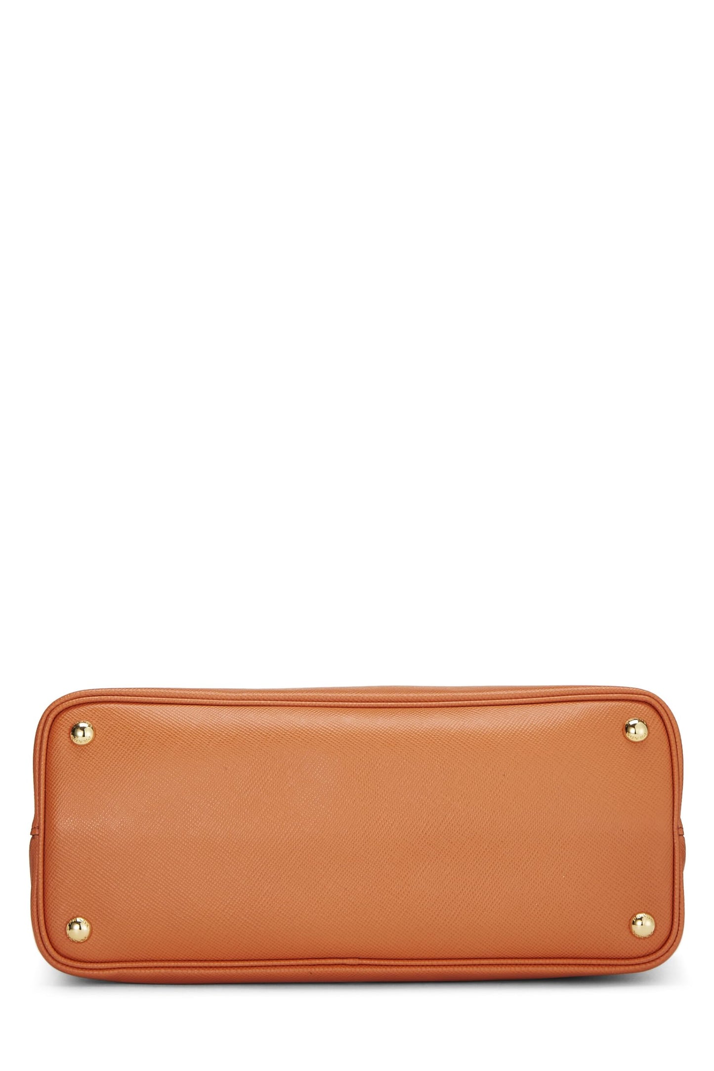 Prada,  Orange Saffiano Leather Cuir Double Tote Medium, Orange