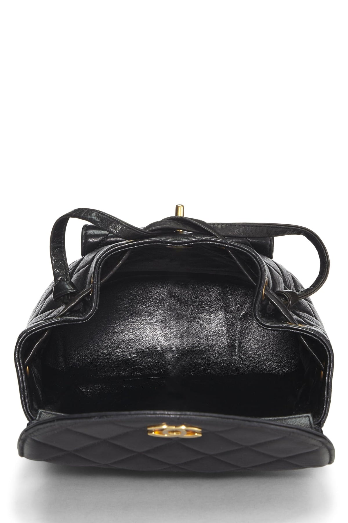 Chanel,  Black Quilted Lambskin Classic Backpack, Black
