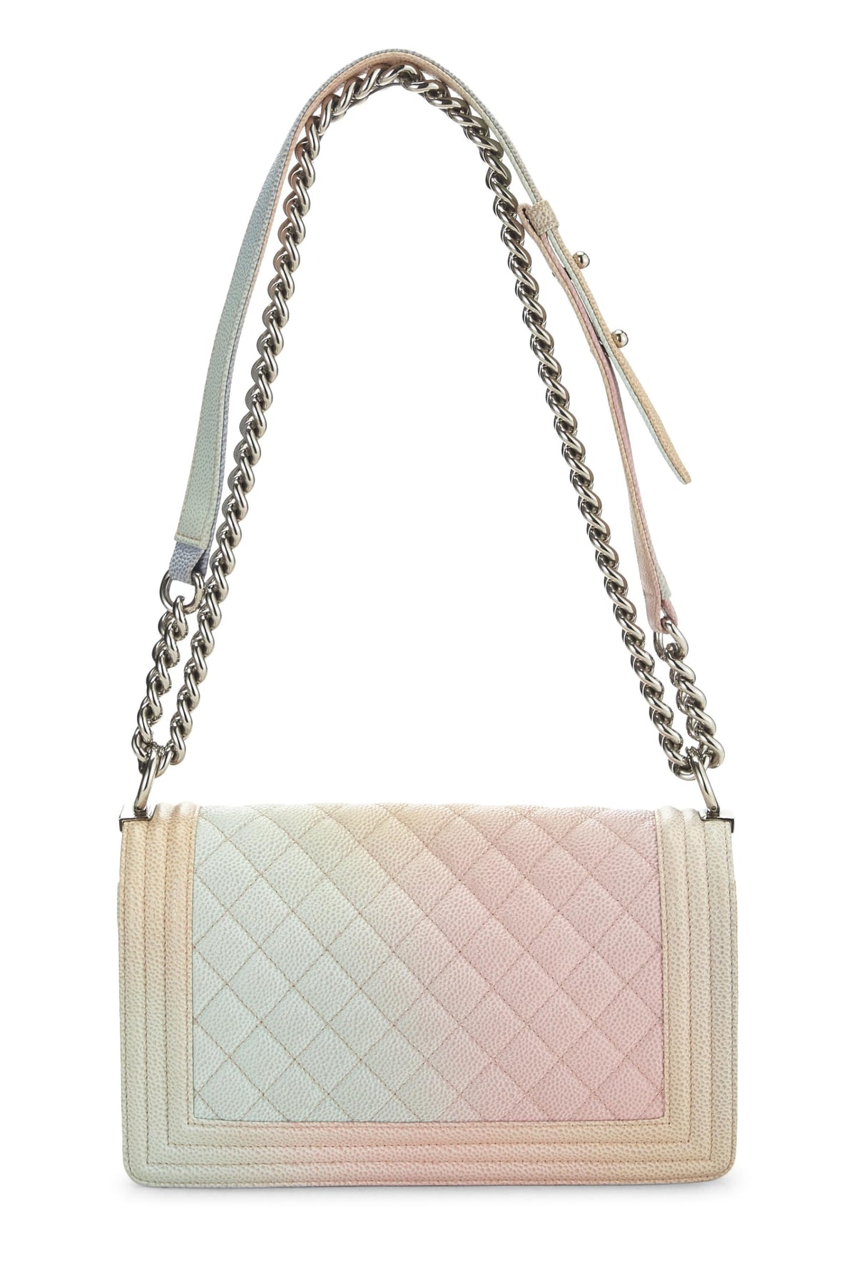 Chanel,  Rainbow Quilted Caviar Boy Bag Medium, Multi