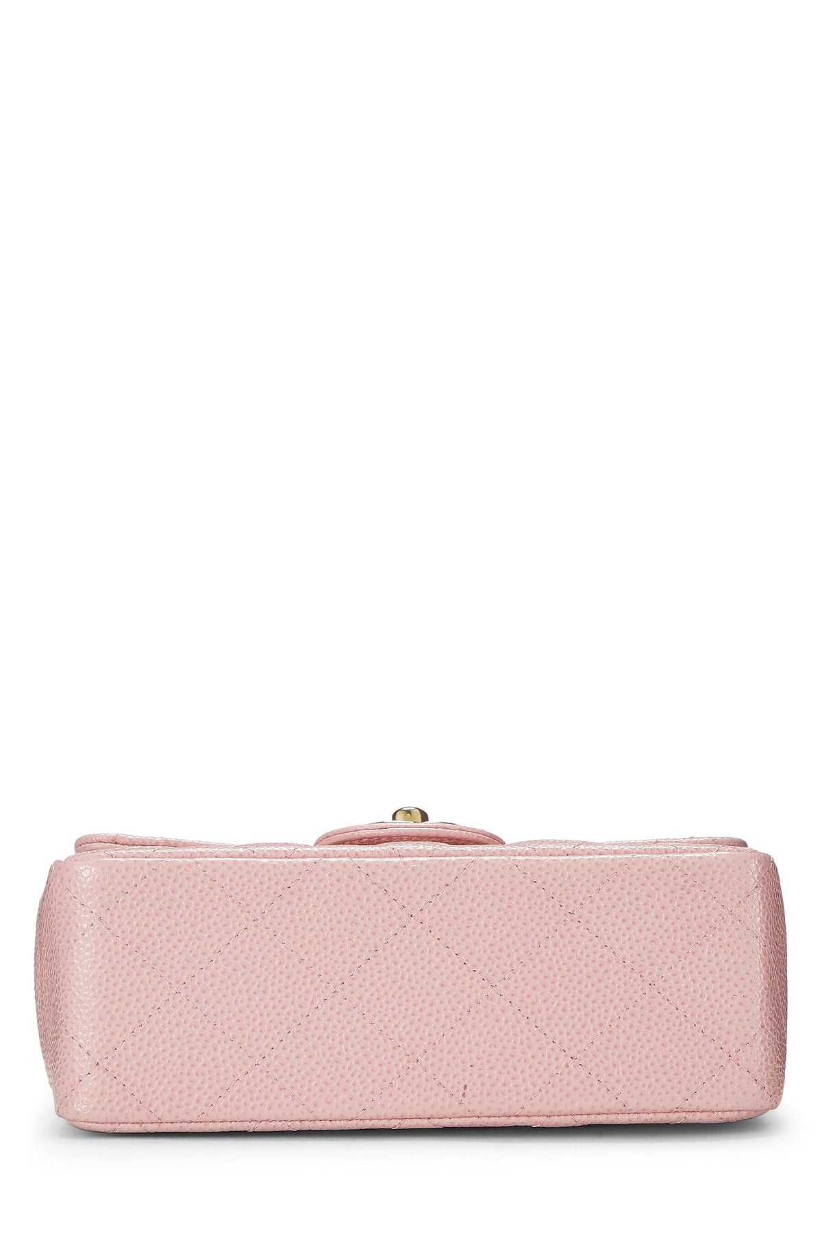 Chanel,  Pink Quilted Caviar Classic Square Flap Mini, Pink