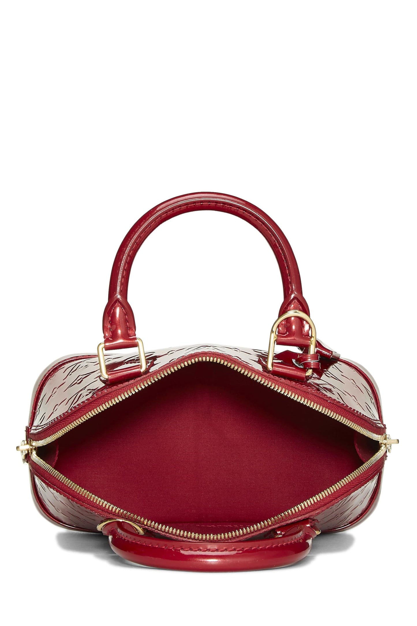 Louis Vuitton,  Indian Rose Monogram Vernis Rayures Alma BB, Red