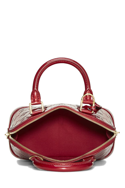 Louis Vuitton,  Indian Rose Monogram Vernis Rayures Alma BB, Red