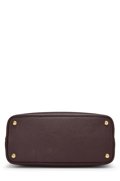 Prada,  Purple Saffiano Double Bag Tote Medium, Purple