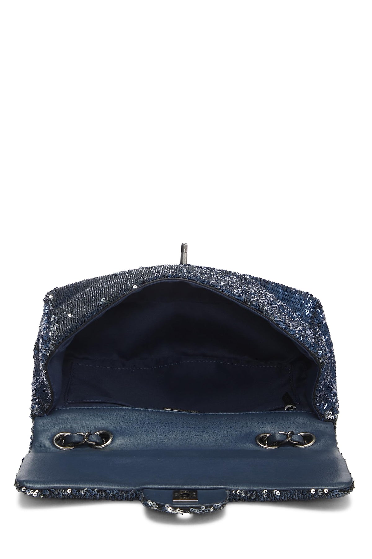 Chanel,  Paris-Cuba Navy Sequin Classic Flap Bag Medium, Navy