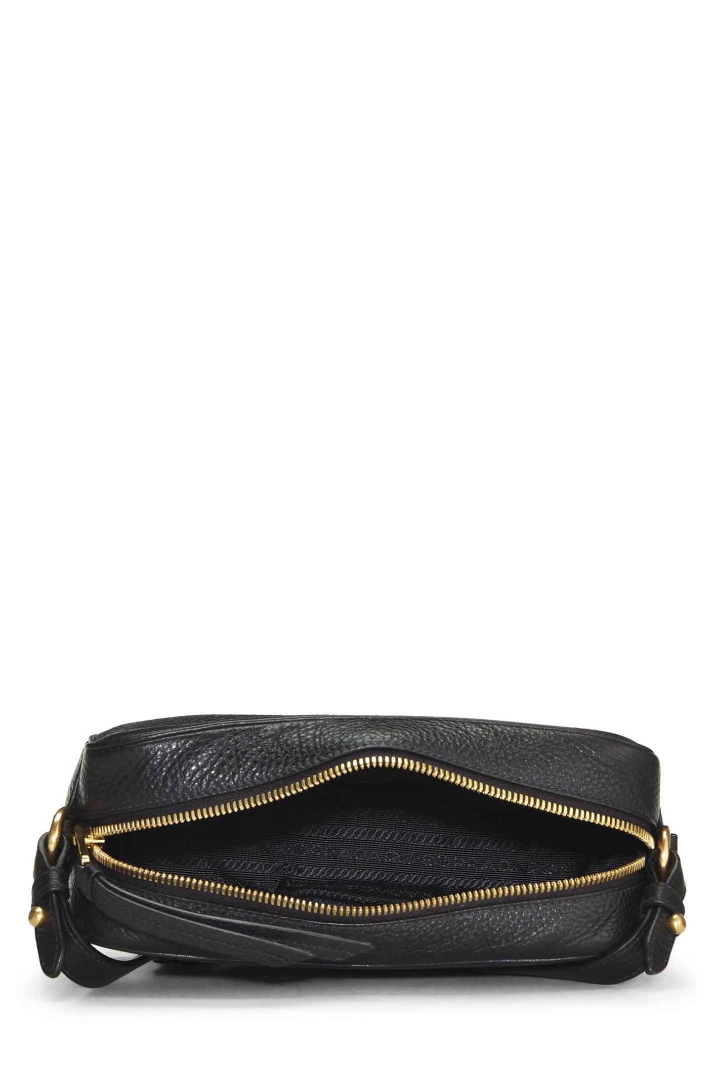 Prada,  Black Vitello Daino Camera Bag, Black