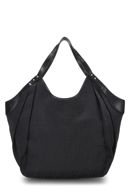 Fendi,  Black Zucca Canvas Chef Pocket Tote Large, Black